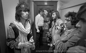 Keith Richards, Bobby Keyes, Ken Regan, Jim Marshall, and Ian Stewart Backstage at Winterland 1972